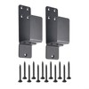 Protective Steel Door Brackets Compatible with Any Width Door (Black)