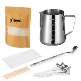 Kit Completo de Fabricación de Velas Oligar, Suministros para Hacer Velas para Adultos, Principiantes, Incluye Cera de Abeja, Olla de Vertido, Mechas para Velas, Clips para Mechas, Almohadillas de