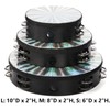 YOUEON 3 Pack Radiant Tambourine with Double Row Jingles, 6/8/10