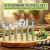 6 Pcs Kitchen Tool Set - Stainless Steel Kitchen Handle