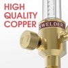 YESWELDER Nitrogen Flow Meter 1/4" SAE Flare Inlet 0-70SCFH 50PSI