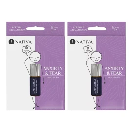 Nativa5 2 Pack Roll On Ansiedad Aromaterapia Aceite ¡portable!