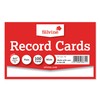Silvine 8x5" White Record Cards - Plain, 100 cards per