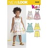 New Look Pattern 6441A Toddlers' Easy Dresses, Top and Cropped