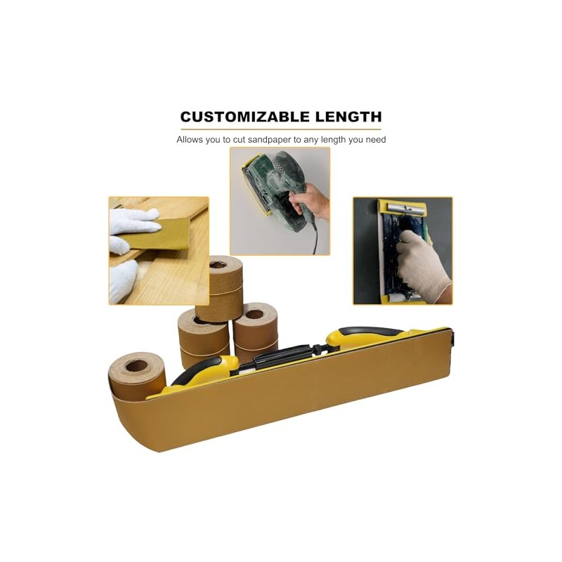 Total 20 Yards 2-3/4" Wide Continuous Sandpaper Roll Kit -