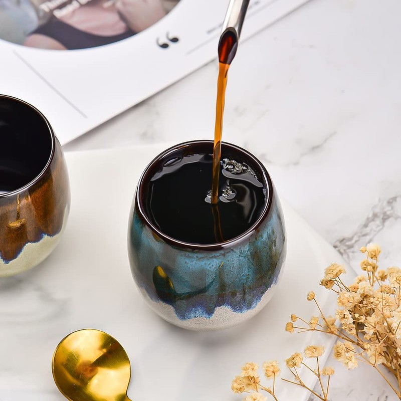 2.7 oz (80 ml) Ceramic Espresso Cups Set of 2