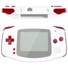 eXtremeRate Clear Red Replacement Full Set Buttons for Gameboy Advance