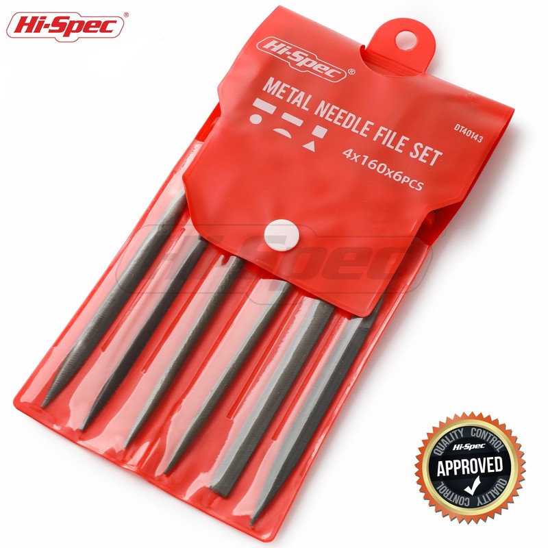 Hi-Spec File Set, 6-Piece Needle Files Metal Mini File Set