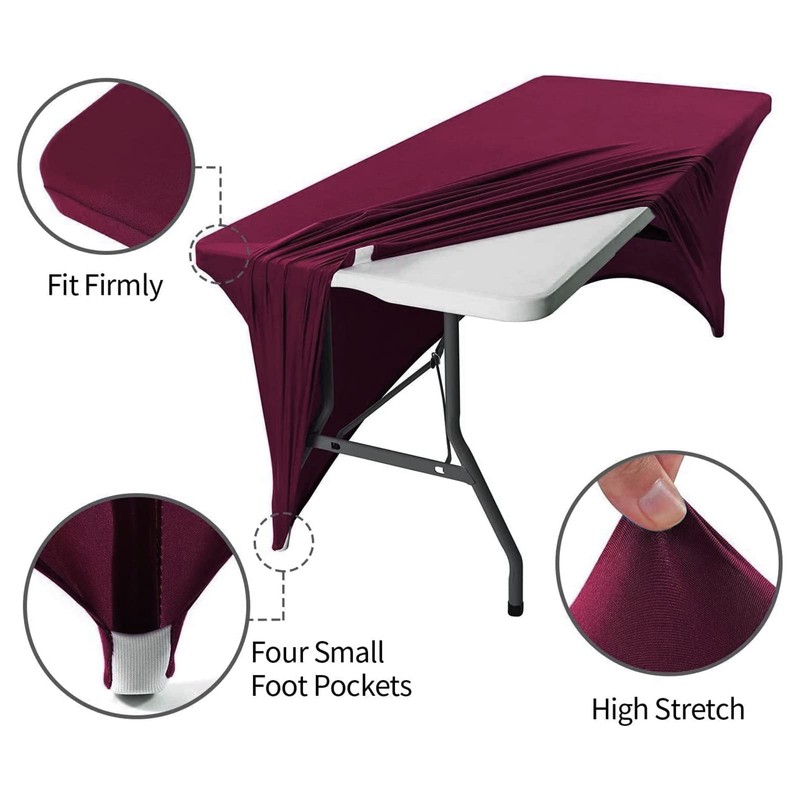 Newthinking 6FT Stretch Tablecloth for Craft, Spandex Stretch Table Cloth,
