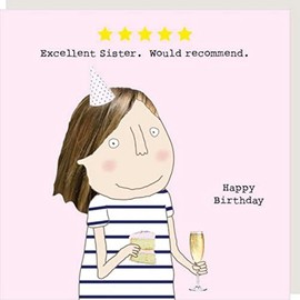 Rosie Made A Thing Five Star Sister Birthday Card Humour Greeting Cards FSR15