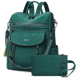 Shrrie Backpack Purse for Women Fashion Leather Backpack Purse Designer Travel Backpack Convertible Shoulder Bag with Wristlet