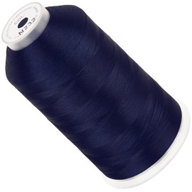 New brothread - Single Huge Spool 5000M Each Polyester Embroidery Machine Thread 40WT for Commercial and Domestic Machines - Navy Blue (Janome Color)