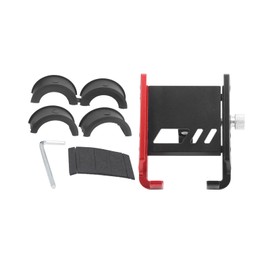 Aluminum Alloy Motorbike Adjustable Mobile Phone Holder 360° Rotating Bicycle Phone Mount(Black Red )