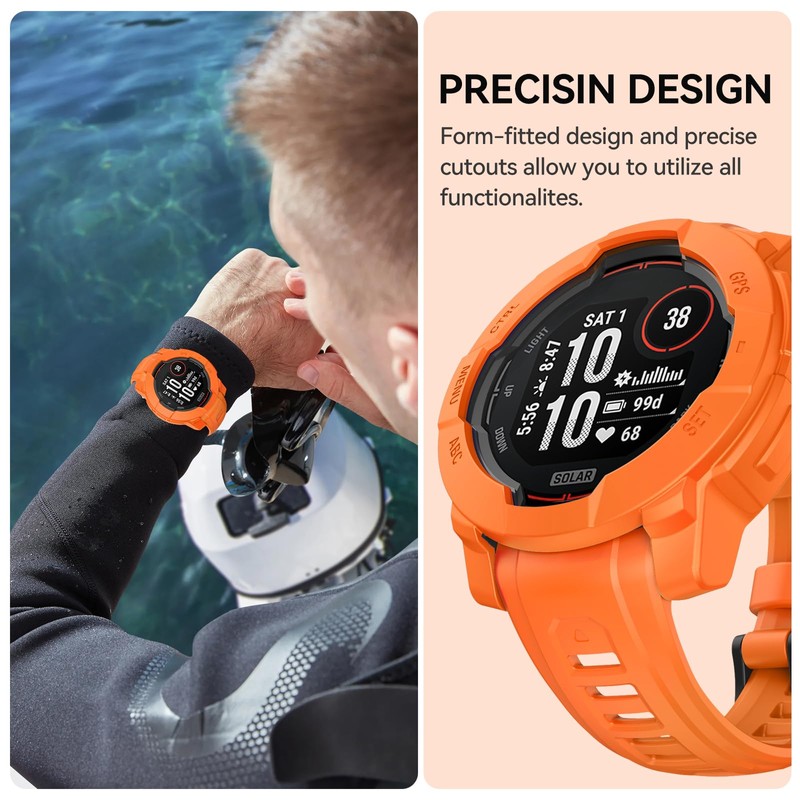 OVERSTEP Rugged TPU Case Cover Compatible with Garmin Instinct 3