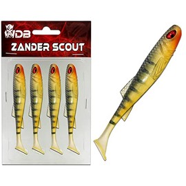 Wild Devil Baits Zander Scout Rubber Fish Shad Zander Bait (Natural Perch, 12.5 cm)