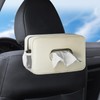 Multi-Functional Car Tissue Holder with ‌2 Storage Nets, Upgraded PU
