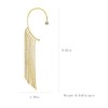 Sparkling Crystal Tassel Earrings Long Tassel Ear Cuffs Dangle Chain