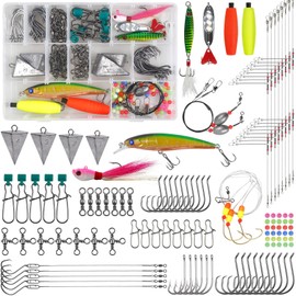 Saltwater Fishing Gear Surf Tackle Kit Surf Fishing Rigs Saltwater Fishing Lures Bucktail Jigs Fish Finder Rigs Catfish Rigs Pier Surf Casting Ocean Sea Fishing Tackle