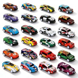 Tiusue 50 Pcs Mini Pull Back Cars, Toy Cars for Kids Ages 4-8, Race Car Party Favors for Treasure Box, Goodie Bags Stuffers for Kids Classroom, Birthday Gifts for Boys Girls