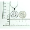 Philosophers Stone Necklace, 20" Snake Chain, Pure 304 Stainless Steel,