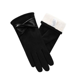 Vislivin Womens Winter Touchscreen Gloves Warm Fleece Lined Gloves Outdoor Thermal Suede Gloves Black-M