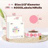 PARLAIM 1/2 Inch Round Permanent Adhesive Color-Code Dot Stickers, 4000