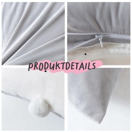 Easter Cushion Cover 45 x 45 cm, Pack of 2 Easter Decoration Bunny Tail Cushion Cover Velvet, Easter Decoration Modern Rabbit Decorative Cushion Cover, Easter Bunny Cushion Covers for Cushions 45 x 45