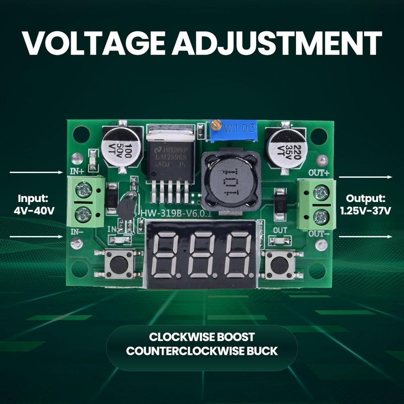 Seloky LM2596 DC-DC Buck Converter Voltage Regulator Adjustable DC to