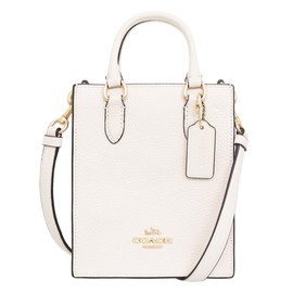 Coach FCJ500 CJ500 Pebbled Leather North South Mini Tote Women's Shoulder Bag, Outlet Product, Brand: Parallel Imported, chalk