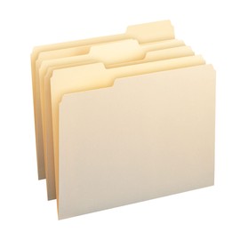 Smead 100% Recycled File Folder, 1/3-Cut Tab, Letter Size, Manila, 100 Per Box (10339)