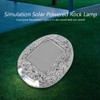 6Pcs Solar Powered LED Spot Lamp Resin Stone Lamp Warm