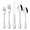 HaWare Silverware Set, 60-Piece Pearled Edge Stainless Steel Flatware for