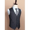 Hisdern Men's Formal Wedding Party Waistcoat, Plain Cotton Waistcoat -