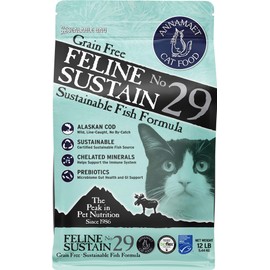 Annamaet Grain-Free Feline Sustain No. 29 Formula Dry Cat Food, (Line-Caught Cod & Free-Range Turkey), 12-lb Bag