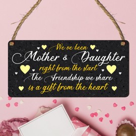Mother & Daughter Wooden Plaque | Gift for Mum | Daughter Gift | Birthday | Mother's Day | Keepsake | Wall Art | Poem | Rustic Decor | FSC Wood | Housewarming | New Mum | Occasion Gift