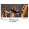 WUTA Leather Burnisher Kit, Ebony Leather Polishing Tool, Leather Polisher