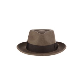 Scala Classico Men's Crushable Wool Felt Fedora (Large, Olive)