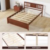 Giantex Full Size Solid Wood Platform Bed Frame, Mid Century