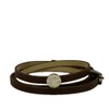 DUR Jewellery: A1597 5 Leather Bracelet Brown with Sand Element