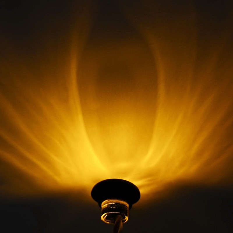 Partsam 10 Pcs 3/4 Inch Amber Round LED Lights, DOT