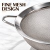 3-Piece Fine Mesh Stainless Steel Strainer Set for Kitchen Use