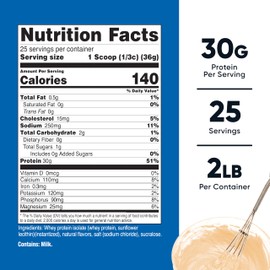 Nutricost Whey Protein Isolate Powder (Cake Batter, 2LBS)
