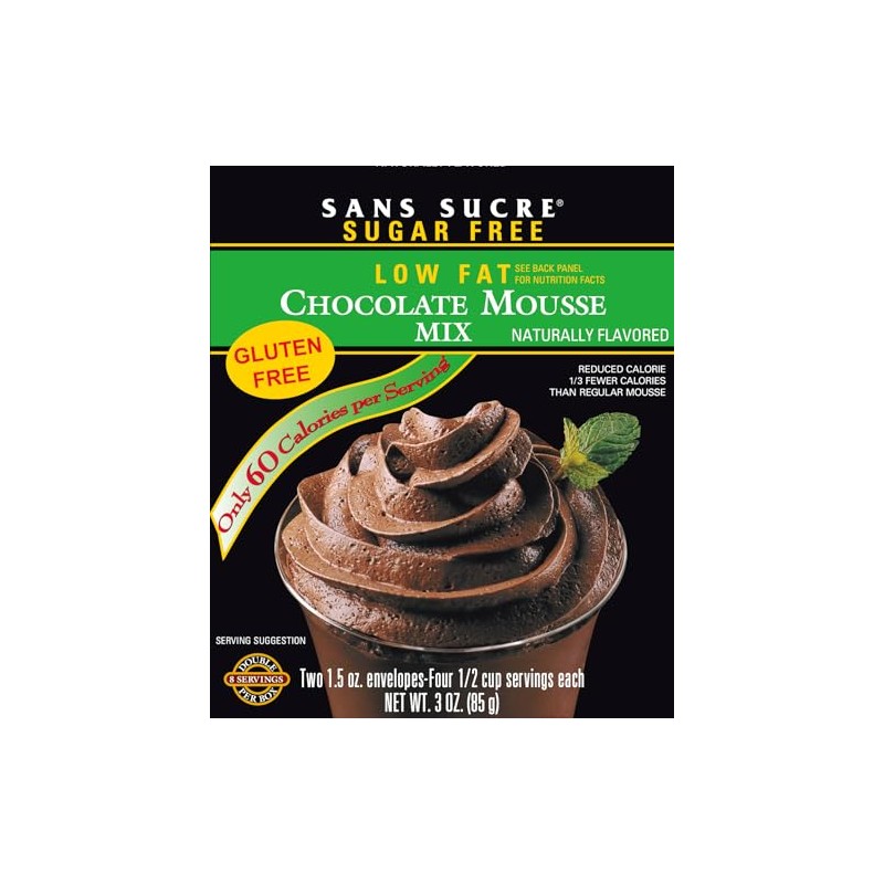 SANS SUCRE Chocolate Mousse Mix - Sugar Free and Gluten
