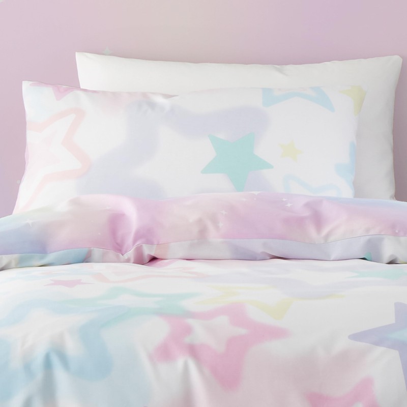 Catherine Lansfield Ombre Stars Reversible Single Duvet Cover Set with