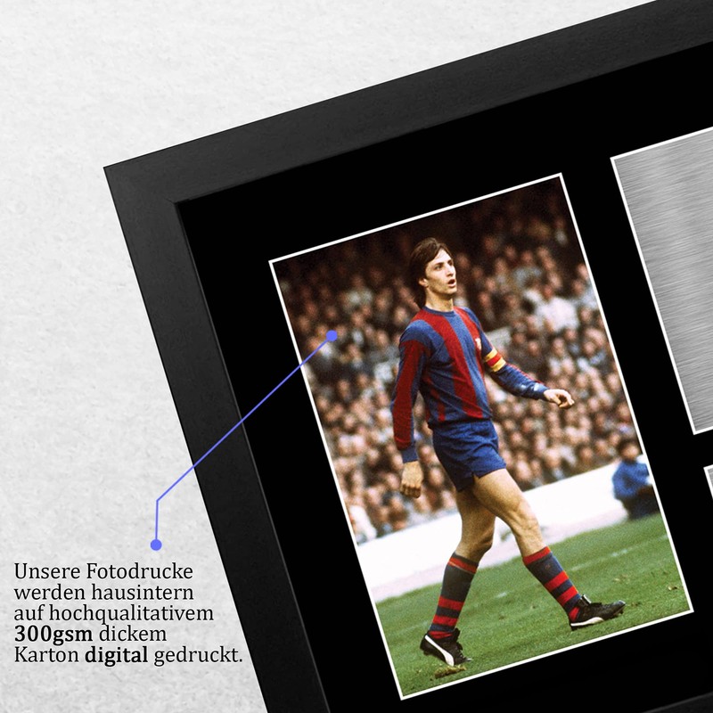 HWC Trading FR A4 Johan Cruyff Barcelona Gifts Signed Mounted