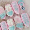 Mass-produced landmine strawberry cream handmade nail tip - Stiletto M