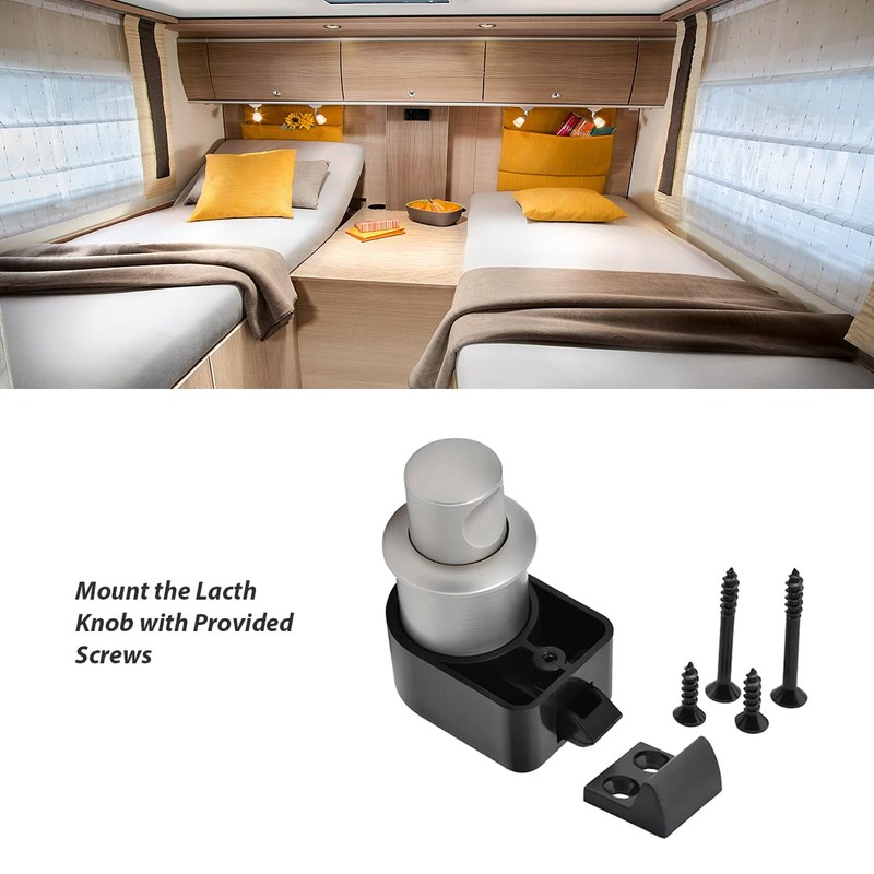 Dream Lighting 2PCS RV Locks Zinc Alloy Push Button Latch