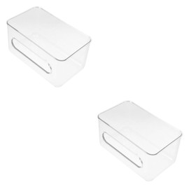 BUGUUYO 2pcs Wall Mounted Gloves and Mask Dispenser Box Cover Organizer for Easy Storage and Retrieval of Disposable Gloves and Masks for Home Office and Laboratory Use