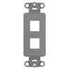 Leviton QuickPort Decora Insert, 2-Port, 41642-G, Gray