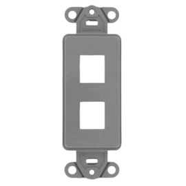 Leviton QuickPort Decora Insert, 2-Port, 41642-G, Gray